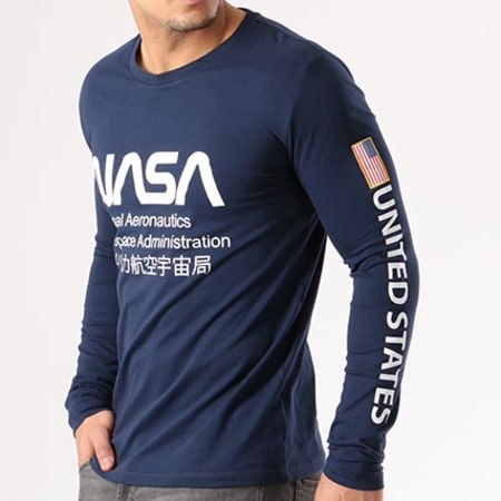 NASA - Tee Shirt Manches Longues Admin Bleu Marine