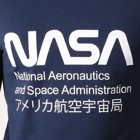 NASA - Tee Shirt Manches Longues Admin Bleu Marine