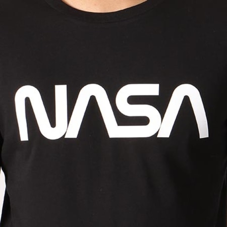 NASA - Tee Shirt Manches Longues Flags Noir