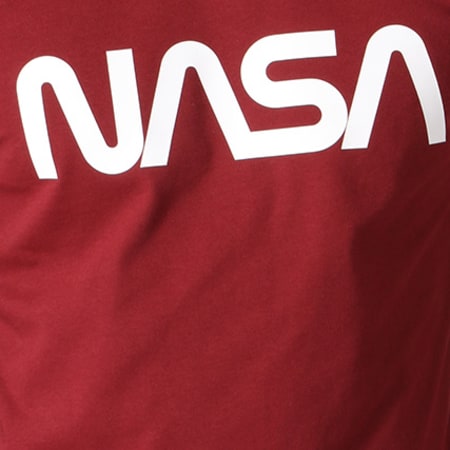 NASA - Tee Shirt Manches Longues Flags Bordeaux