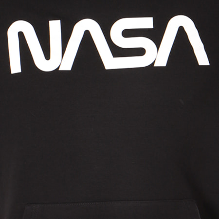 NASA - Felpa con cappuccio con bandiere, nero