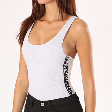 Superdry - Body Femme SD Athletic Strap Gris Chiné