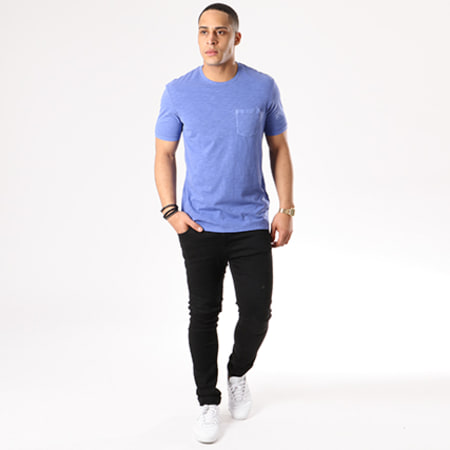 Celio - Tee Shirt Poche Gepocket Bleu Ciel