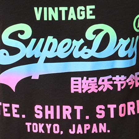 Superdry - Débardeur Shirt Shop Hypr Fade M40077HQ Noir