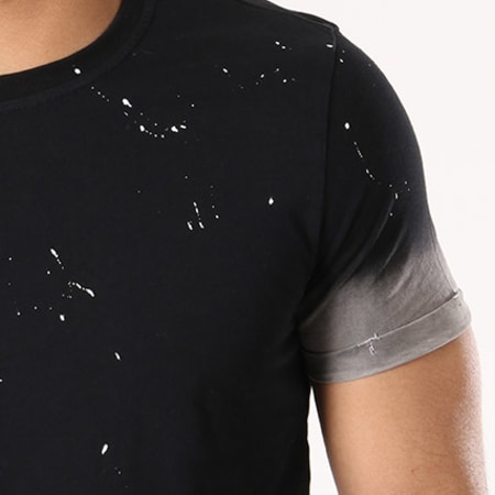 Terance Kole - Tee Shirt Oversize 98077 Noir Dégradé Gris