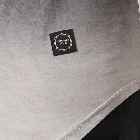Terance Kole - Tee Shirt Oversize 98077 Noir Dégradé Gris