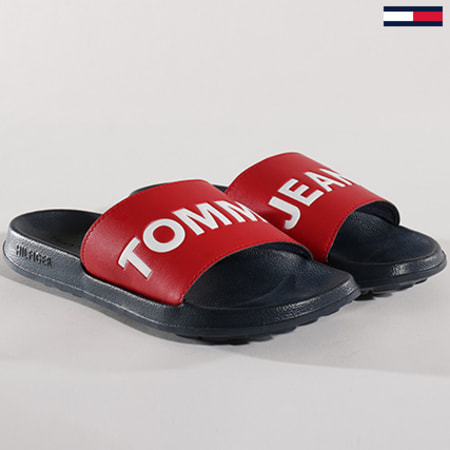 Tommy Hilfiger - Claquettes Slide EM0EM00105 020 Red White Black