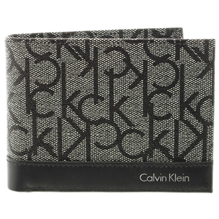 Calvin Klein - Portefeuille Greg Mono 5CC Coin 3107 Noir Blanc