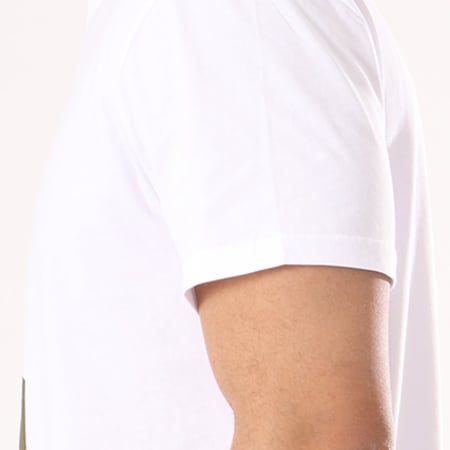 G-Star - Tee Shirt Daba D09295-336-110 Blanc Camouflage Vert Kaki 