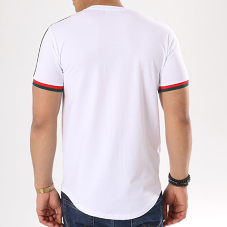 Gov Denim - Tee Shirt Oversize Avec Bandes 181000 Blanc