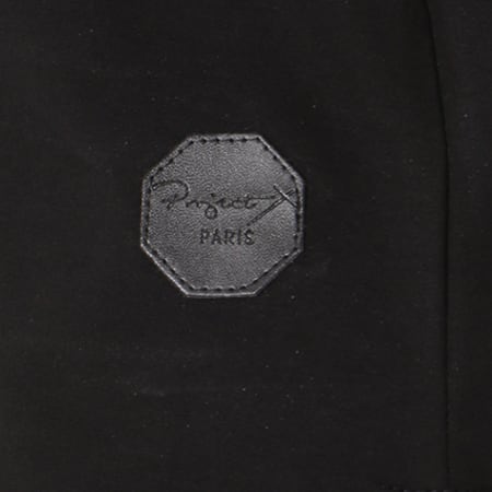 Project X Paris - Tee Shirt Bandes Brodées Femme F181003 Noir Doré