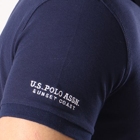 US Polo ASSN - Polo Manches Courtes Sunset Coast Bleu Marine