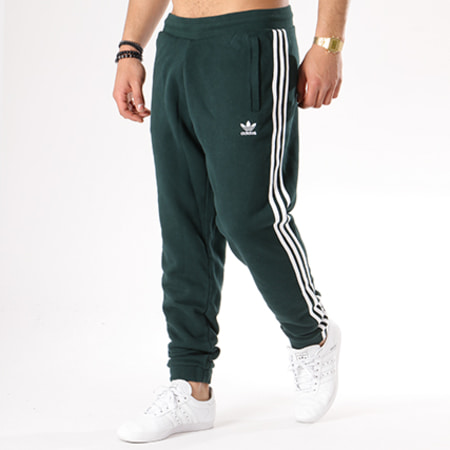 Adidas Originals - Pantalon Jogging Bandes Brodées 3 Stripes CX1898 Vert Blanc