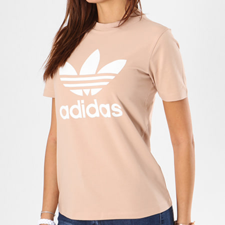 Adidas Originals - Tee Shirt Femme Trefoil CV9894 Rose Pale