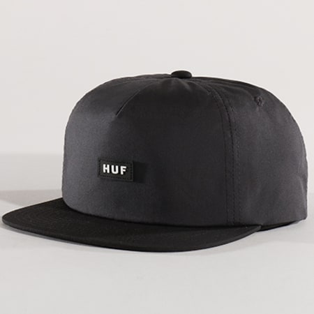HUF - Casquette Snapback Bar Logo Noir Gris Anthracite 
