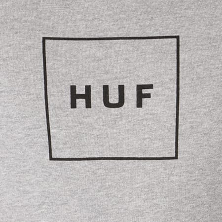 HUF - Sweat Capuche Box Logo Gris Chiné 
