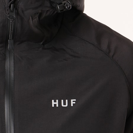 HUF - Veste Zippée Capuche Standard Shell Noir