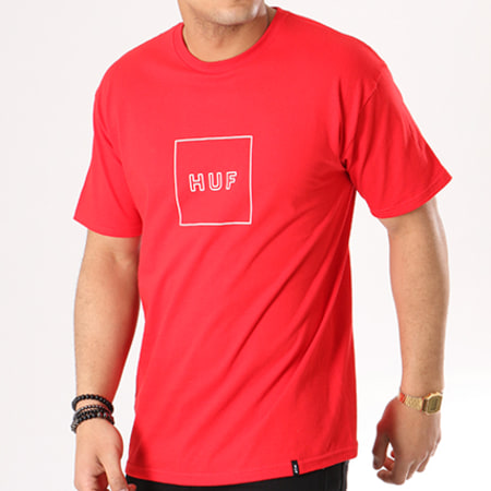 HUF - Tee Shirt Box Logo Rouge