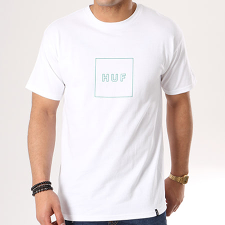 HUF - Tee Shirt Box Logo Blanc