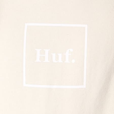 HUF - Sweat Capuche Outline Box Logo Ecru