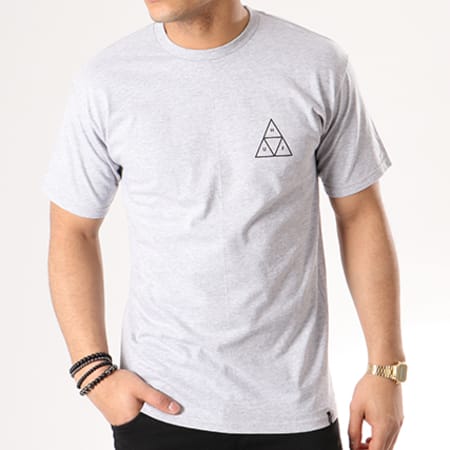 HUF - Tee Shirt Triple Triangle Gris Chiné
