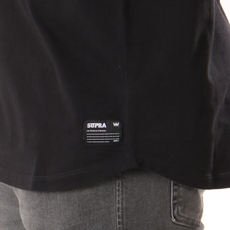 Supra - Tee Shirt Oversize Block 103439 Gris Chiné Noir