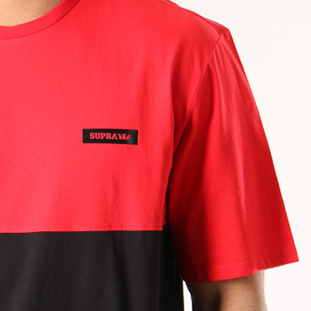 Supra - Tee Shirt Oversize Block 103439 Rouge Noir