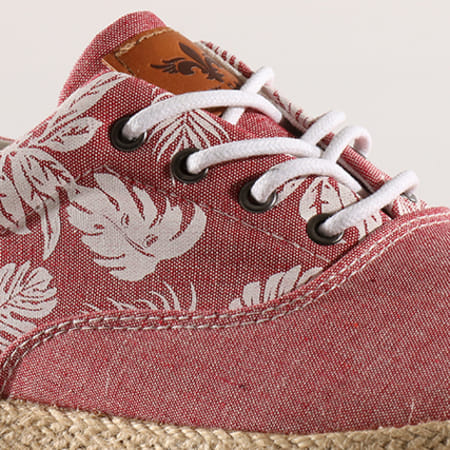 Classic Series - Chaussures Churchill Rouge Chiné Floral