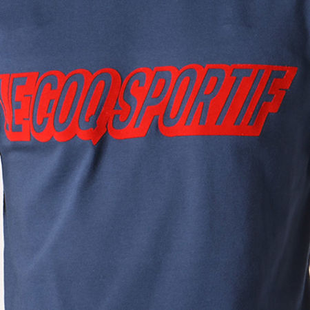 Le Coq Sportif - Tee Shirt Bandes Brodées Inspi Football 1810645 Bleu Marine 