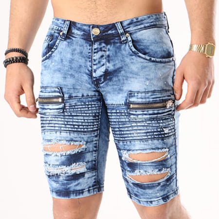MTX Short Jean Troue E6501 Bleu Denim Ryses
