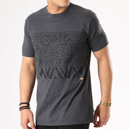 Quiksilver - Tee Shirt EQYZT04805 Gris Anthracite Chiné