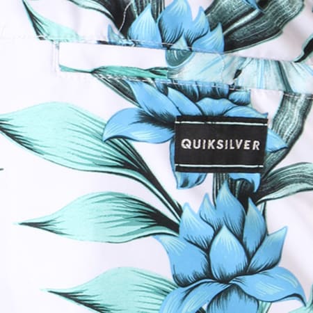 Quiksilver - Short De Bain EQYJV03311 Blanc Bleu Turquoise Floral