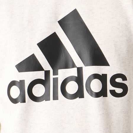 Adidas Sportswear - Sweat Crewneck Essential Big Logo Gris Clair Chiné Noir