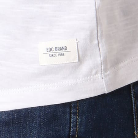 Esprit - Tee Shirt Poche 998CC2K818 Bleu Marine Blanc Bleu Clair Chiné
