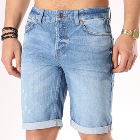 Only And Sons - Short Jean Ply 8614 Bleu Denim