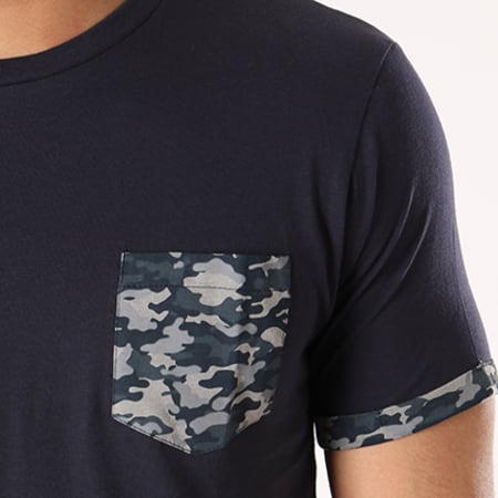 Brave Soul - Tee Shirt Poche Jarvis Bleu Marine