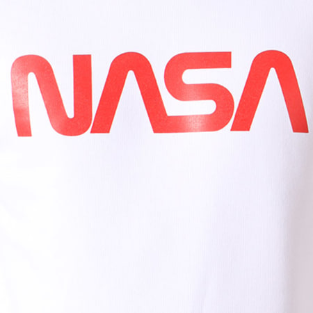 NASA - Sweat Crewneck Flags Blanc Rouge