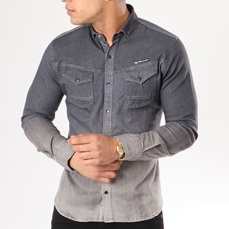 Classic Series - Chemise Manches Longues Jean 16326 Gris Anthracite