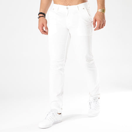 Black Needle - Pantalon Chino 1011 Blanc