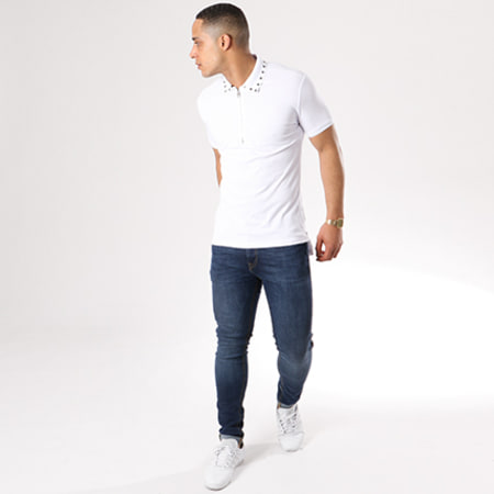 Ikao - Polo Manches Courtes Oversize F141 Blanc