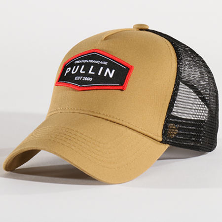 Pullin - Casquette Trucker Lincoln Beige Noir 
