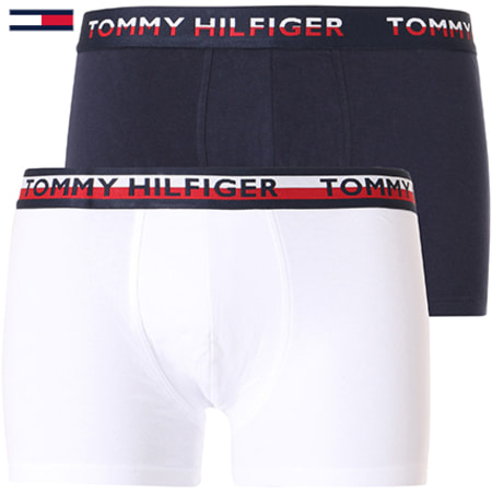 Tommy Hilfiger - Lot De 2 Boxers TH2 0746 Blanc Bleu Marine Rouge