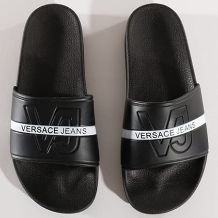 Versace Jeans Couture - Claquettes Linea Mare Dis 1 E0GRBSH1 Noir Blanc