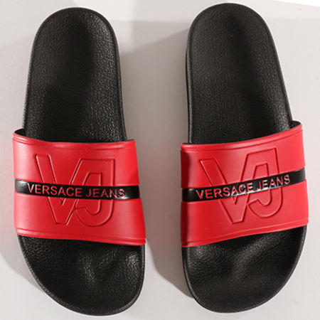 Versace Jeans Couture - Claquettes Linea Mare Dis 1 E0GRBSH1 Noir Rouge