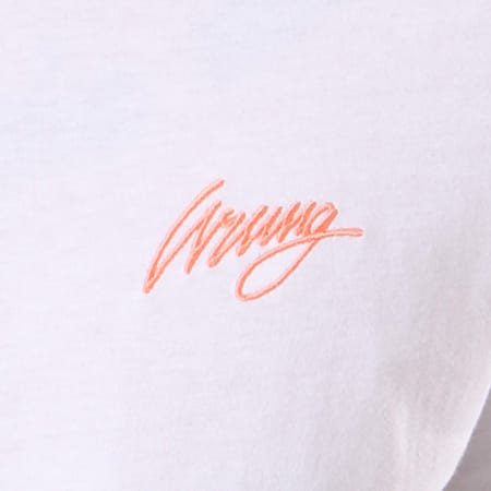 Wrung - Tee Shirt Back Sign Blanc Rose
