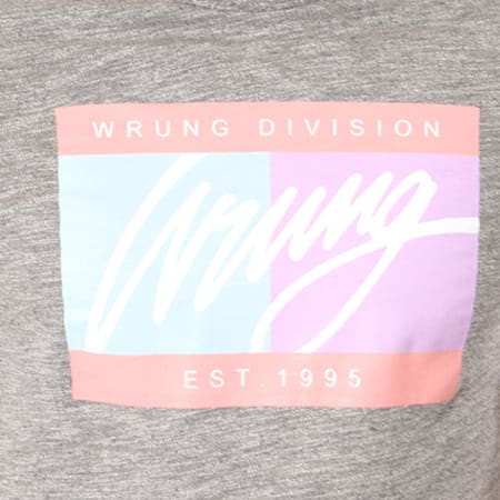 Wrung - Tee Shirt Established Gris Anthracite Chiné