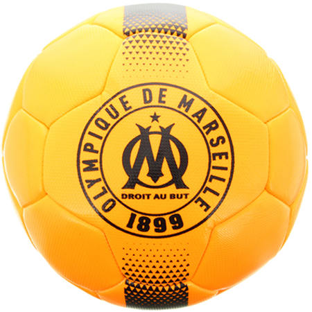 Foot - Ballon Logo Fluo Olympique De Marseille Orange Fluo Noir