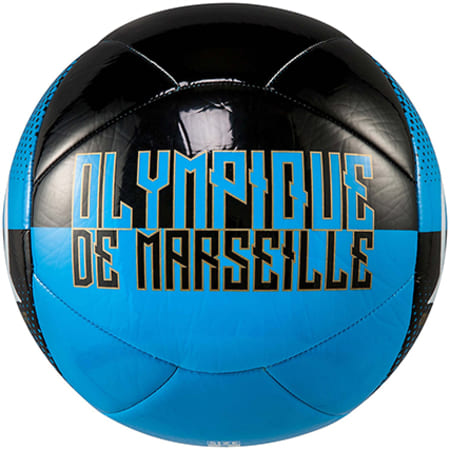 Foot - Ballon Marseille 14 Panneaux Bleu Clair Noir