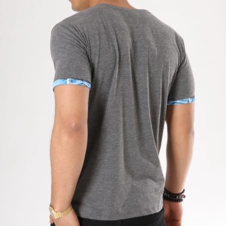 Foot - Tee Shirt Poche Pocket Gris Anthracite Chiné