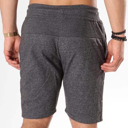 Paname Brothers - Short Jogging Banka Gris Anthracite Chiné